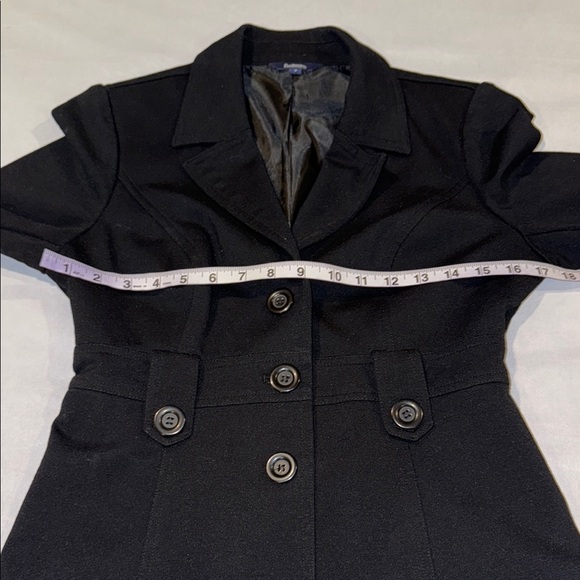 Reitmans Elegant Black Pea Coat Women’s Size 7 - Picture 10 of 14